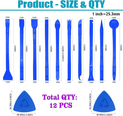 12 Pieces Carbon Fiber Plastic Scraper Scratch Free Plastic Scraper Multi-Purpose Scraper Non-Scratch Pen-Shaped Cleaning Tool Easy for Cleaning S...