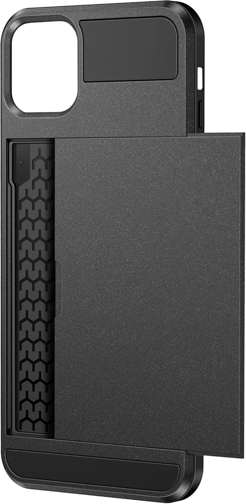 Vofolen Case for iPhone 11 Case Wallet Credit Card Holder ID Slot Sliding Door Hidden Pocket Anti-Scratch Dual Layer Hybrid Bumper Armor Protectiv...