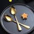 Gold Dinner Spoon of 4, Berglander 7.5" Stainless Steel Titanium Plating Shiny Gold Soup Spoons Silverware, Golden Soup Spoon Table Spoon Set Stur...