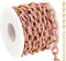 UMAOKANG 2 Meters Pink Enamel Paperclip Chains for Jewelry Making Gold Plated Stainless Steel Jewelry Chain for Necklace Bracelet DIY Jewelry Supp...