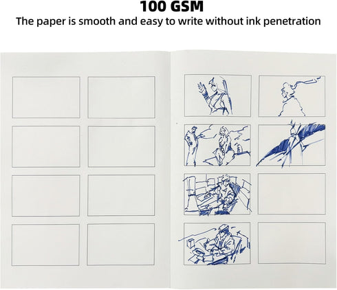 AMIEE ROSE Blank Comic Book Comic Sketch Notebook A4 Storyboard Notebook: Blank Storybook Sketchbook | Thumbnail Template Panels | Large Story Boa...