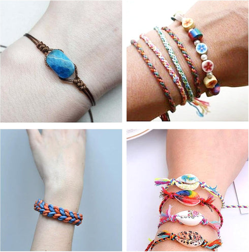 Xximuim Wooden Jig Bracelet Maker, Adjustable Paracord Jig Bracelet Maker U Shape Wooden Frame Bracelet Jig Kit DIY Wristband Rope Knot Braided Fi...