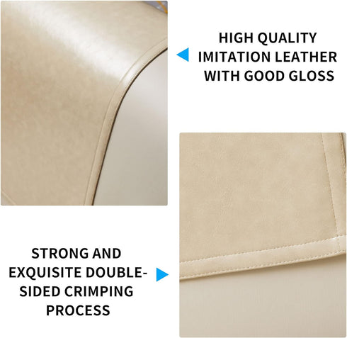Non Slip Recliner Headrest Protector Washable Faux Leather Headrest Covers for Recliner Chair Waterproof Couch Headrest Covers for Sofa,Furniture,...