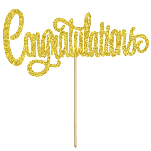 Congratulations Cake Topper, Congrats Grad Graduate, 2025 Graduation/Wedding/Birthday/Anniversary/Retirement Celebration Party Decorations Supplie...