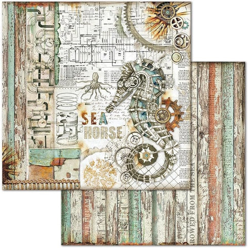 STAMPERIA INTERNATIONAL, KFT PAPER PAD 12X12 10PK SEA WORLD, 30.5 x 30.5 (12" x 12"), Multicoloured...