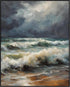 Posterizer 1 pcs- sea and beach themed oil painting style print 7-Landscape & Nature Art-Floral Botanical Art- Decor for Home & Office- unframed w...
