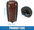 Automatic Transmission Gear Shift Knob Red Wood Patten for Toyota Land Cruiser Prado 2009-2017 Plastic Punched Leather Brown...