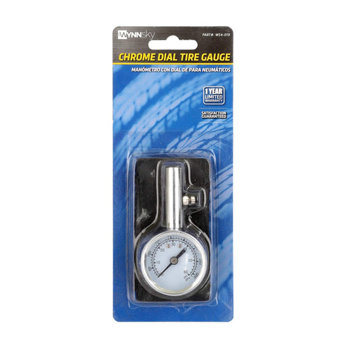 WYNNsky Dial Tire Pressure Gauge with Bleeder Valve, 0-60PSI, Black Pocket...