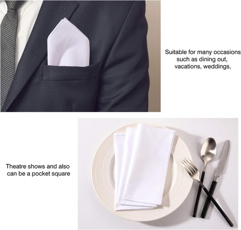 Men's Handkerchiefs 18 Pack 100% White Cotton Solid White Hankie...