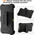 iPhone 12 Case with Belt Clip and 2 Pack Screen Protector - Military Grade Rugged Full Body Phone Case (Black+Green)......