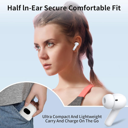 Earbuds Wireless Bluetooth 5.3 Headphones Ear Buds Active Noise Cancelling Earbuds Hi-Fi Stereo LED Power Display Earphones with Charging Case Ear...