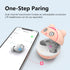 Pink Wireless Earbuds Girls Bluetooth Earbuds 5.3 Built in Mic 36H Playtime IPX5 Waterproof Noise Reduction Kids Earbuds LED Display USB-C Cordles...