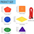 110 PCS Big Bright Buttons Craft Buttons 8 Geometric Shapes Plastic Large Buttons for Crochet Knitting Teaching Shapes Colorful Button Puzzle Toy...