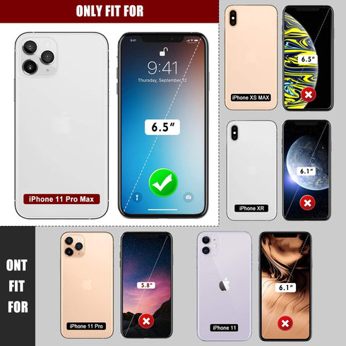 Mitywah Waterproof Case for iPhone 11 Pro Max, Heavy Duty Military Grade Metal Case Built-in Screen Protection, Full Body Protective Rugged Defend...