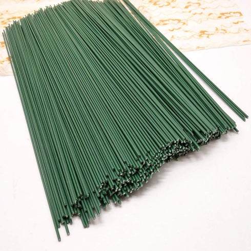 200 Pcs 22 Gauge Floral Stem Wire, 16 Inch Dark Green Floral Wire for Artificial Flower Arrangements, Bouquet Stem Wrapping, Wreath Making...