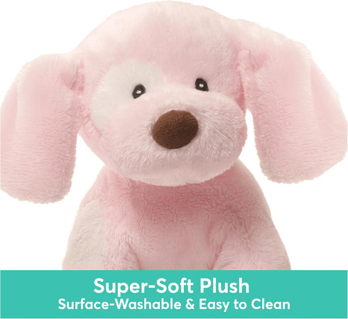 Baby GUND Spunky Barking Puppy Stuffed Animal Sound Toy, Animated Plush Sensory Toy with Sounds, for Babies and Newborns, Pink, 8”...