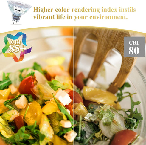 DiCUNO MR16 LED Bulb Dimmable, 60W Equivalent, 4000K Natural White, GU5.3 Base Bulb 6W, 40 Degree Beam Angle, 650LM, 12V AC/DC, Landscape Light Bu...