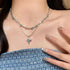 Two Piece Y2k Irregular Starlight Necklace for Women Snake Bone Chain Pendant Jewelry Collar Chain Blue...