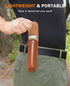 Bushcraft Hand Auger Wrench, Heavy-Duty Scotch Eye Wood Auger, Hand Auger Wood Drill, Manual Hole Maker Multitool with Leather Case for Camping, O...