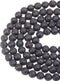 LPBeads 100PCS 8mm Natural Black Lava Beads Gemstone Round Loose Beads for Jewelry Making with Crystal Stretch Cord...