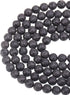 LPBeads 100PCS 8mm Natural Black Lava Beads Gemstone Round Loose Beads for Jewelry Making with Crystal Stretch Cord...