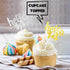 18PCS Hello 14th Cupcake Topper Picks for Happy Birthday Party Cheer to 14 Years Old Theme Party Decoration Supplies Celebrating Anniversary Gold ...
