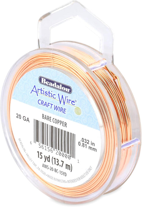 Artistic Wire 20 Gauge Bare Copper Craft Jewelry Wrapping Wire, 15 yd...