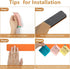 Felt Pin Board Bar Strips Bulletin Board for Bedrooms Offices Home Wall Decoration, Notice Board Self Adhesive Cork Board with 35 Push Pins for Pa...