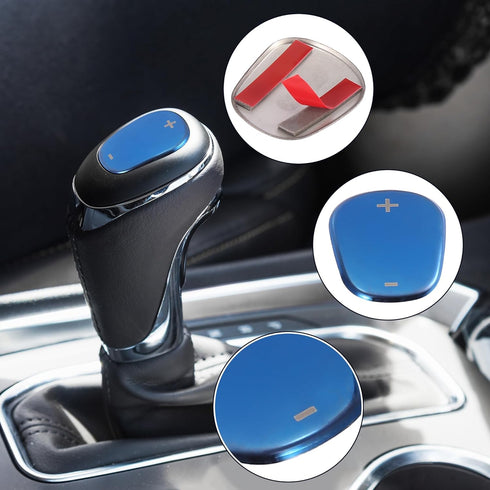 Unifizz Car Stainless Steel Gear Shift Knob Cover Sticker for Chevrolet Equinox 2018 2019 2020 Blue...
