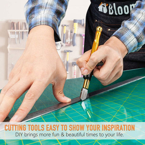 Professional Carbide Tungsten Alloy Handle Glass Cutter Tool with Range 2-20mm Professional Cutter for Thick Glass Mosaic and Tiles - Pencil Shape...