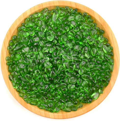 WAYBER Glass Stones, 1Lb/460g Irregular Sea Glass Pebbles Non-Toxic Artificial Gemstones for Vase Filler/Handmade Gift/Terrarium Flowerpot Aquariu...