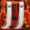 CCINEE 2 Pack Halloween Ghost Windsock Flag with Lights, 70.8 Inch Glow in the dark Halloween Outdoor Hanging Decor for Yard Patio Garden Pathway ...