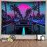 Ine Ive Car Tapestry 1980s Science Fiction Super Sports Car Tapestries 80x60inch for Home Decoration Art for Bedroom Living Room...