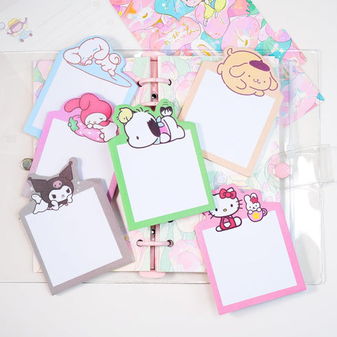 6 Pcs Kawaii Sticky Notes Kiity Cute Cartoon Self-Stick Note Pads Kawaii Stationary 3.75x2.75 inches 180 Sheets Melody Office School Supplies Cat ...
