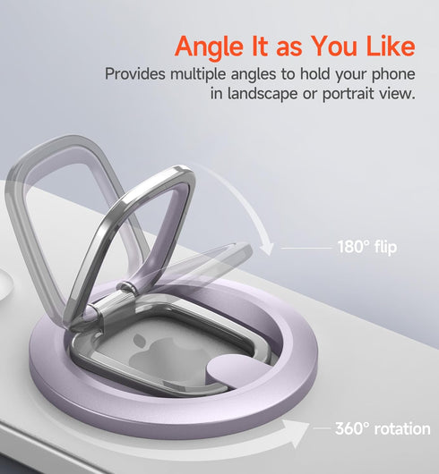 SURITCH for MagSafe Phone Grip, Magnetic Phone Ring Holder for MagSafe, Magnetic Phone Grip Stand Finger Loop Ring Kickstand for iPhone 15 Pro Max...