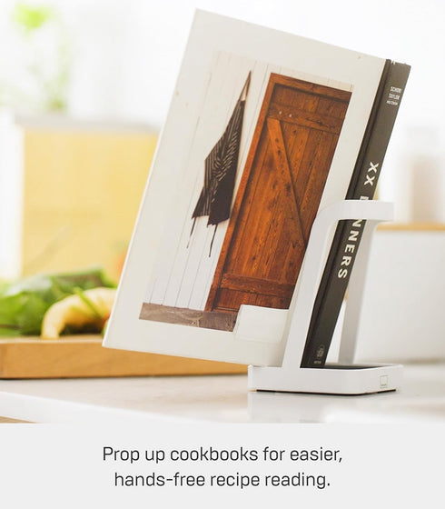 YAMAZAKI Home Ladle Holder - Lid Stand For Utensils In Kitchen, Steel, Water Resistant, No Assembly Req.,White...