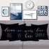 Simple Quote Black Pillow Covers 18x18 Inch Set of 4 Live Simply, Work Hard, Give Love, Dream Big Cotton Linen Cushion Cover for Home Sofa Chair D...