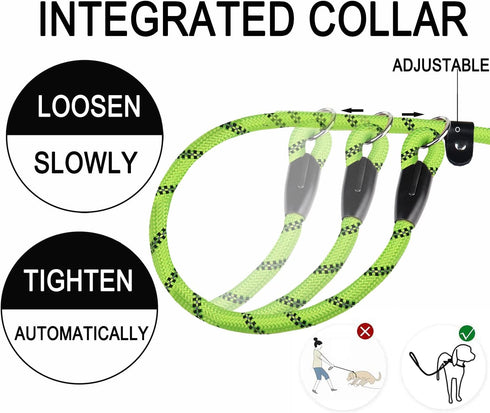 6 FT Dog Leash, durable dog leash, Heavy Duty Rope Dog Leash, Strong Training Dog Leash with Comfortable Padded Handle and Highly Reflective Threa...