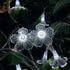 Solar Flower String Lights Outdoor Waterproof- Morning Glory Flowers, 20-Brightness LED String Light, 20Ft 2 Modes - Perfect Decor for Garden, Fen...