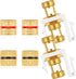 12 Pieces Banana Jack Binding Post Keystone Jack Insert, Black and Red Rings Audio Speaker Keystone Connector Screw Type Inline Coupler for Wall P...