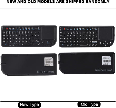 Mini Keyboard, 2.4GHz Keyboard with Touchpad, US Layout, Portable Handheld Rechargeable Keyboard...