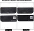 Mini Keyboard, 2.4GHz Keyboard with Touchpad, US Layout, Portable Handheld Rechargeable Keyboard...