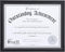 Malden International Designs Wooden Document Frame, 8.5x11, Black...