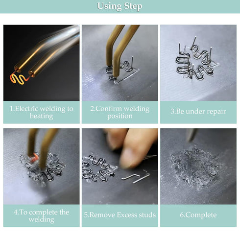 JMIATRY 2000 PCS Plastic Welding Hot Staples Stainless Steel 0.8mm 0.6mm Plastic Welder Staples Wave Shape Repair Kit for Plastic Welder Machine C...