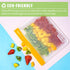 Qinline Reusable Food Storage Bags - 10 Pack Dishwasher Safe Freezer Bags, BPA Free Reusable Bags Silicone, Leakproof Reusable Lunch Bag for Salad...