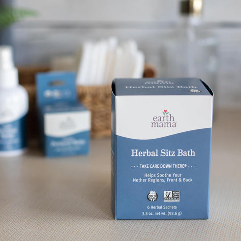 Earth Mama Herbal Sitz Bath | Pregnancy & Postpartum Essentials, Soothing Sitz Bath for Hemorrhoids with Witch Hazel, & Calendula, 6-Count (2-Pack...