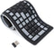 Wireless Silicone Keyboard, Portable Foldable Roll Up Soft Rubber Keyboard, Perfect for PC, Laptop and Travel (Black and Gray)...