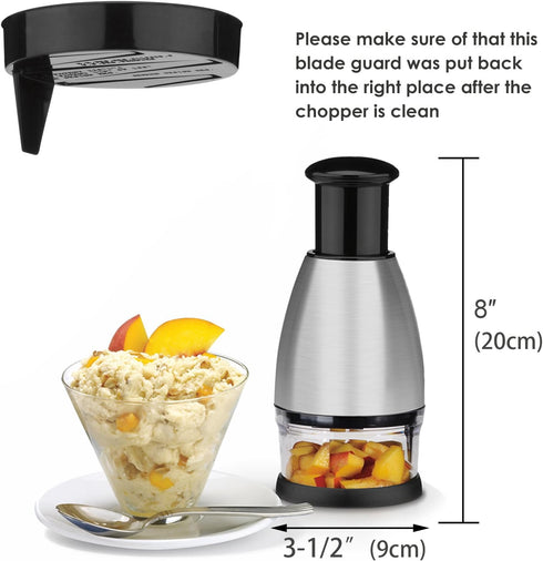Best Utensils Premium Stainless Steel Chopper And Dicer Chop Veggies Herbs And Nuts With Ease Black...
