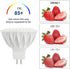 MR16 LED Bulbs 50W Halogen Equivalent Landscape Light Bulbs, 2700K Warm White 5W GU5.3 MR16 12V Spotlight Bulb, Non-Dimmable 38° Beam Angle for La...