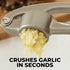 Zulay Kitchen Premium Garlic Press Set - Rust Proof & Dishwasher Safe Professional Garlic Mincer Tool - Easy-Squeeze, Easy-Clean with Soft, Ergono...